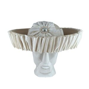 Mr. John Women’s Vintage Hat Cream Church VTG Coquette Derby Tea Party